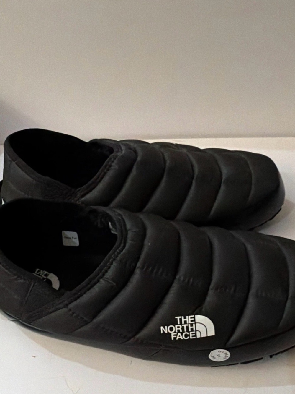 The North Face Black Quilted Slip-On Mules